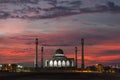 Night view of mosque,Thailand