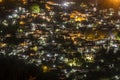 Night view of the mountainous village of Metsovo, Greece. Royalty Free Stock Photo