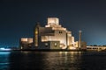 NIght view of the Museum of Islamic Art in Doha