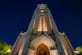 The night view of Myeongdong Cathedral church in Seoul City, South Korea