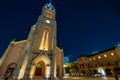 The night view of Myeongdong Cathedral church in Seoul City, South Korea