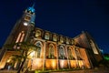 The night view of Myeongdong Cathedral church in Seoul City, South Korea