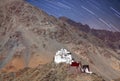 Night view of Namgyal Tsemo Gompa in Leh, Ladakh, Jammu and Kashmir state, India. Founded in 1430 by King Royalty Free Stock Photo