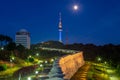 Night view of namsan seoul tower in seoul, korea Royalty Free Stock Photo