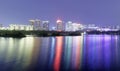 Night sight of nanhu lake, adobe rgb Royalty Free Stock Photo