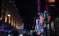 Night view of nanjing road Royalty Free Stock Photo