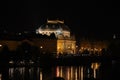 Night view of the National Theater in Prague Royalty Free Stock Photo