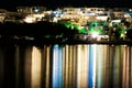 Night view of Naussa, Paros Royalty Free Stock Photo