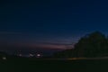 Night view near Nemci village in Ceske Stredohori mountains Royalty Free Stock Photo