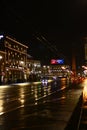 night view of Nevsky avenue