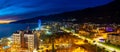 Night view on new Gagra, Abkhazia Royalty Free Stock Photo