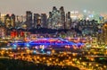 Night view of New Taipei City at Bitan, Taiwan Royalty Free Stock Photo