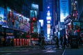 Night view of the New York Times Square TimesSquare Royalty Free Stock Photo