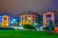 Night view of the norwegian parliament stortinget...IMAGE