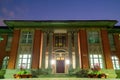 Night view of the NTU administration building Royalty Free Stock Photo