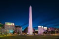 Night view of the Obelisk Royalty Free Stock Photo