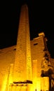 Night view of Obelisk of Ramesses II, Temple of Luxor without people, Thebes, UNESCO World Heritage Site, Egypt Royalty Free Stock Photo