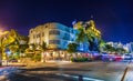 Night view at Ocean drive in Miami Beach, Florida. Art Deco Night-Life in South Beach is one of the main tourist attractions in Royalty Free Stock Photo