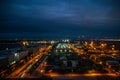 Night view of Odaiba, Tokyo Container Terminal Royalty Free Stock Photo