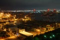 Night view of Odaiba, Tokyo Container Terminal Royalty Free Stock Photo