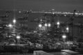 Night view of Odaiba, Tokyo Container Terminal Royalty Free Stock Photo