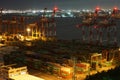 Night view of Odaiba, Tokyo Container Terminal Royalty Free Stock Photo