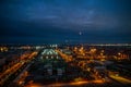 Night view of Odaiba, Tokyo Container Terminal Royalty Free Stock Photo