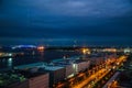 Night view of Odaiba, Tokyo Container Terminal Royalty Free Stock Photo