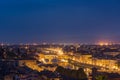 Night view of the old city in Florence over the Ponte Vecchio, Florence, Italy Royalty Free Stock Photo