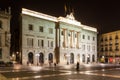 Night view of old city hall of Barcelona