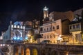 Night view of Old District Abanotubani. Tbilisi, Georgia Royalty Free Stock Photo