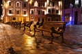 Night view of the old european town Royalty Free Stock Photo