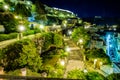 Night view of the old town centre of baroque Modica, Sicily Royalty Free Stock Photo