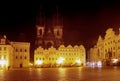 Night view of Old Town Square - Prague Royalty Free Stock Photo