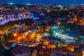 Night view of the old town of Tbilisi, Georgia Royalty Free Stock Photo