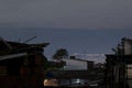 A night view of outside poor neighboorhods of bogota colombia from downtonw city neighborhood Royalty Free Stock Photo