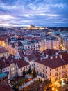 Night View Over Christmas Prague City In Czech Republic