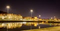 Night view over Cumberland Basin Bristol C Royalty Free Stock Photo