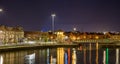 Night view over Cumberland Basin Bristol A Royalty Free Stock Photo