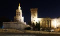 Night view of Palais des Papes, Avignon, France Royalty Free Stock Photo