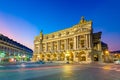 Night view of the Palais Garnier, Opera in Paris Royalty Free Stock Photo