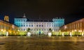 night view of the palazzo reale in the italian city torino...IMAGE