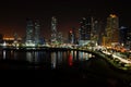 Night View of Panama City, Panama Royalty Free Stock Photo