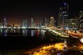 Night View of Panama City, Panama Royalty Free Stock Photo