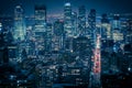 Night view panoramics of the city Royalty Free Stock Photo