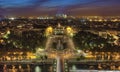 Night View of Paris from the Eiffel Tower