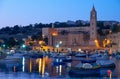 The night view of parish church of St. Anna over the Marsaskala