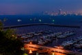 At night View of pattaya city beach at Pratumnak Viewpoint,Thailand Royalty Free Stock Photo