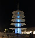 Night view of Peace Pagoda, Japantown, San Francisco, California, USA