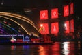 Night View of Pearl River in Guangzhou Canton China